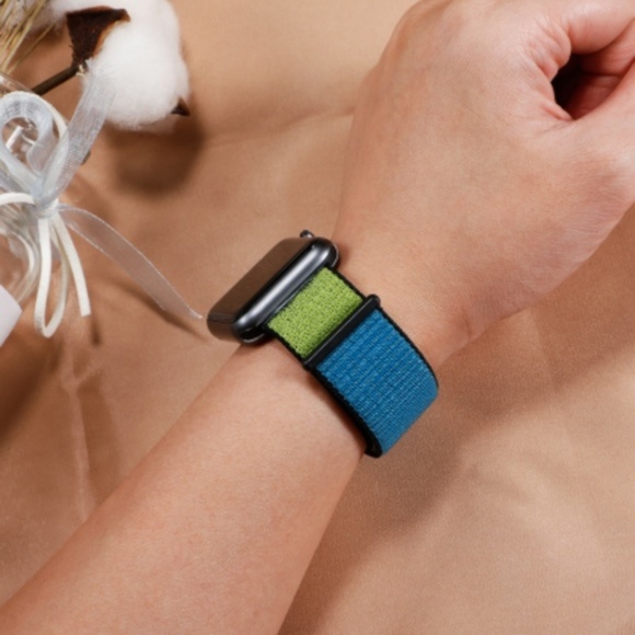 *❤️NEW Blue Green Sport Loop Strap For Apple Watch - Picture 2 of 6